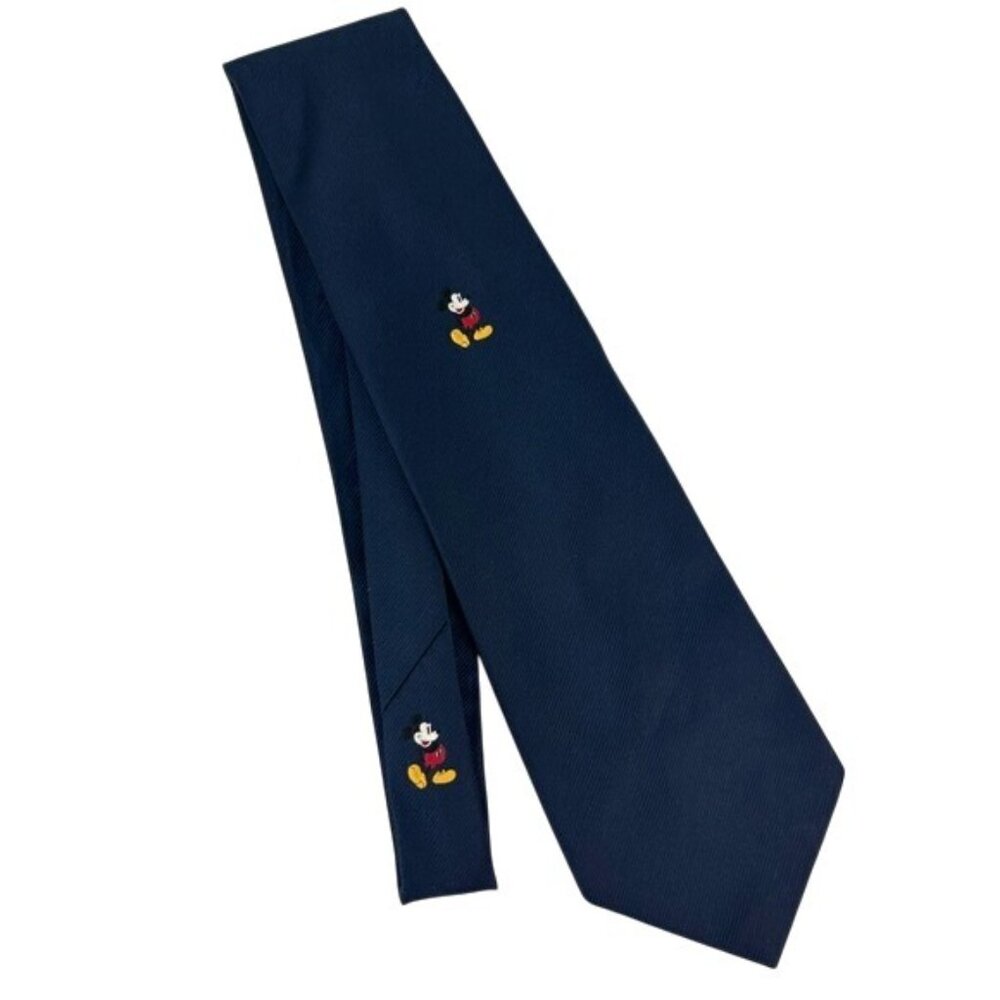 Cervantes Mickey Mouse Disney Navy Blue Tie Vintage